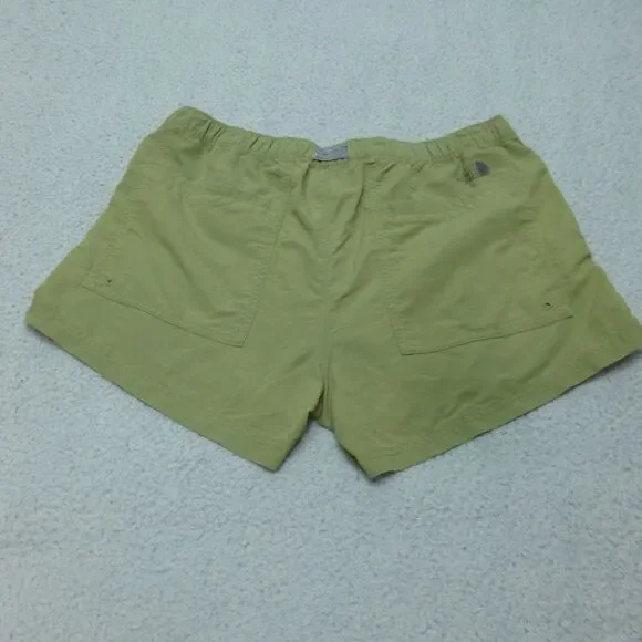 The North Face Shorts Womens Large Green Belted Hiking Outdoor Pockets - Picture 2 of 12